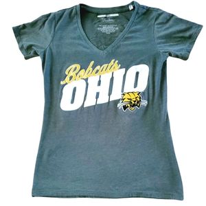 Ohio Bobcats Women's V Neck Short Sleeved T-Shirt 553